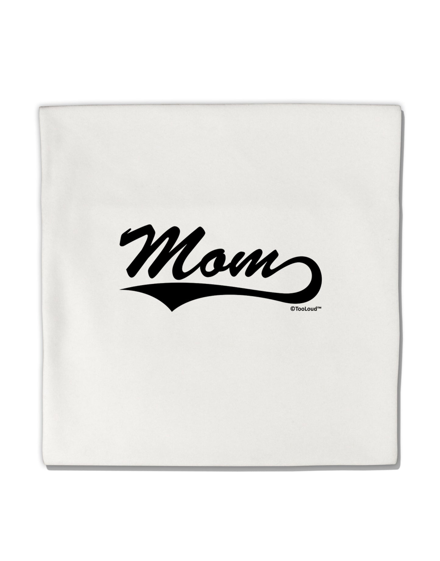 Mom - Sports Tail Script Micro Fleece 14"x14" Pillow Sham by TooLoud-Pillow Sham-TooLoud-White-Davson Sales