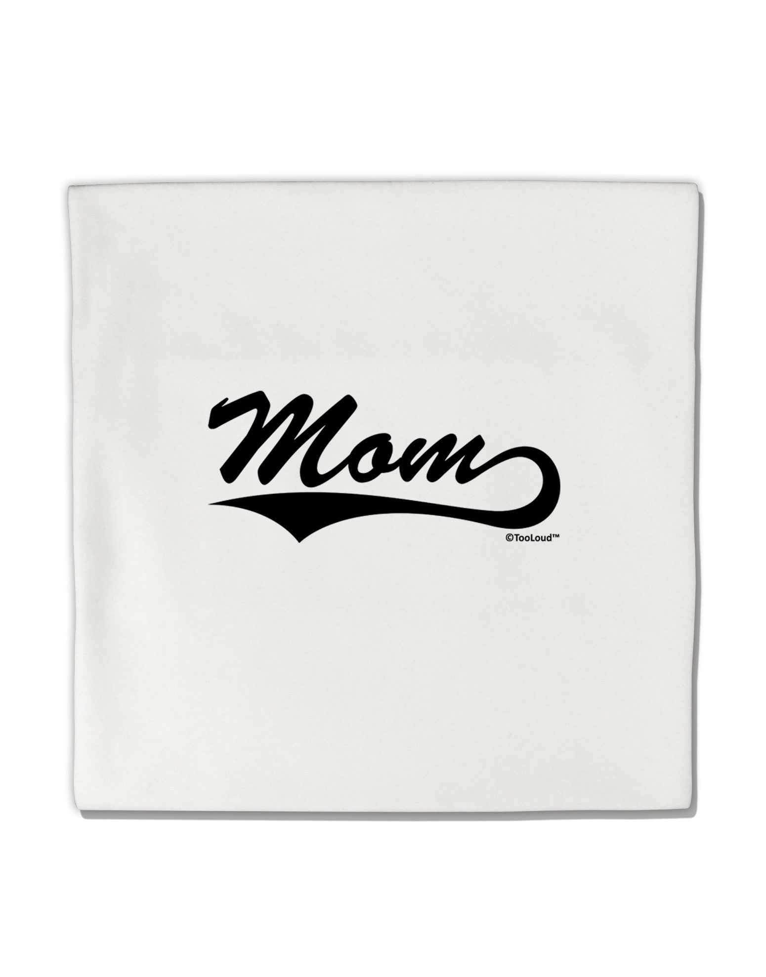 Mom - Sports Tail Script Micro Fleece 14"x14" Pillow Sham by TooLoud-Pillow Sham-TooLoud-White-Davson Sales