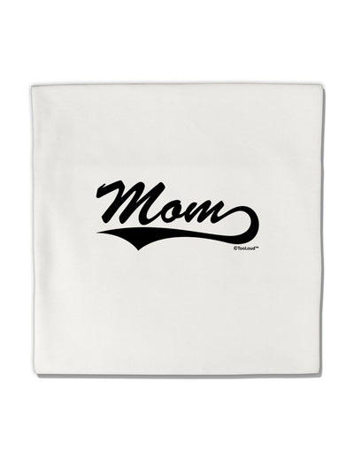 Mom - Sports Tail Script Micro Fleece 14&#x22;x14&#x22; Pillow Sham by TooLoud-Pillow Sham-TooLoud-White-Davson Sales