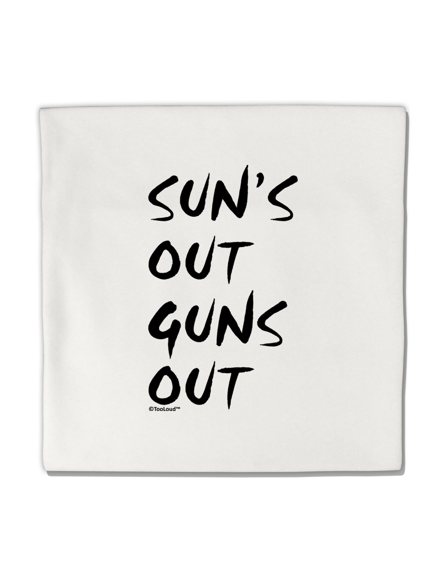Suns Out Guns Out Micro Fleece 14"x14" Pillow Sham-Pillow Sham-TooLoud-White-Davson Sales