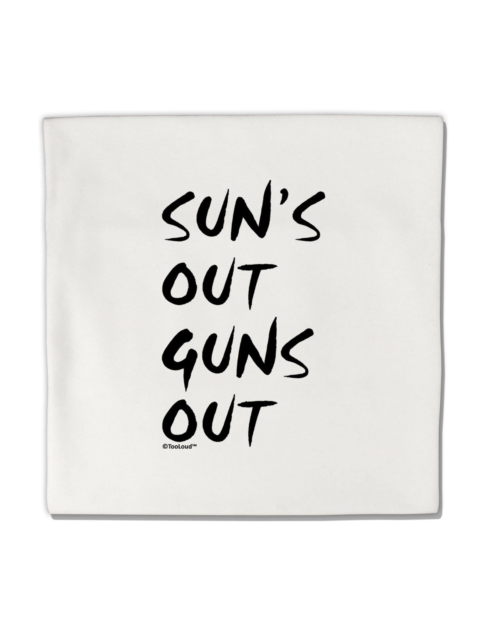 Suns Out Guns Out Micro Fleece 14"x14" Pillow Sham-Pillow Sham-TooLoud-White-Davson Sales