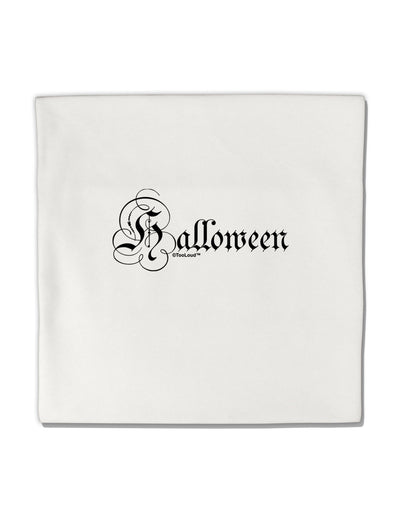 Halloween Script Text Micro Fleece 14&#x22;x14&#x22; Pillow Sham-Pillow Sham-TooLoud-White-Davson Sales