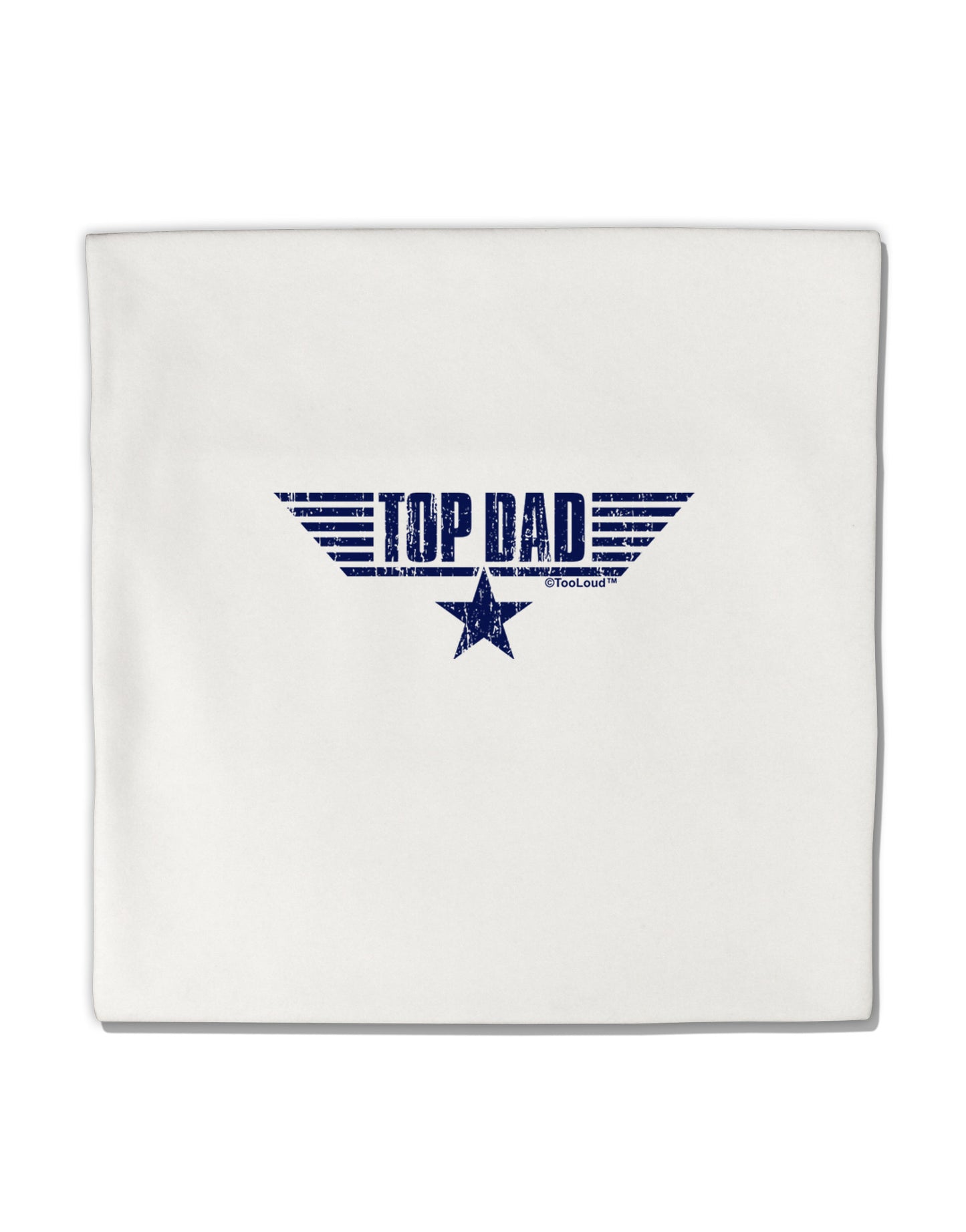 Top Dad Father's Day Micro Fleece 14"x14" Pillow Sham-Pillow Sham-TooLoud-White-Davson Sales