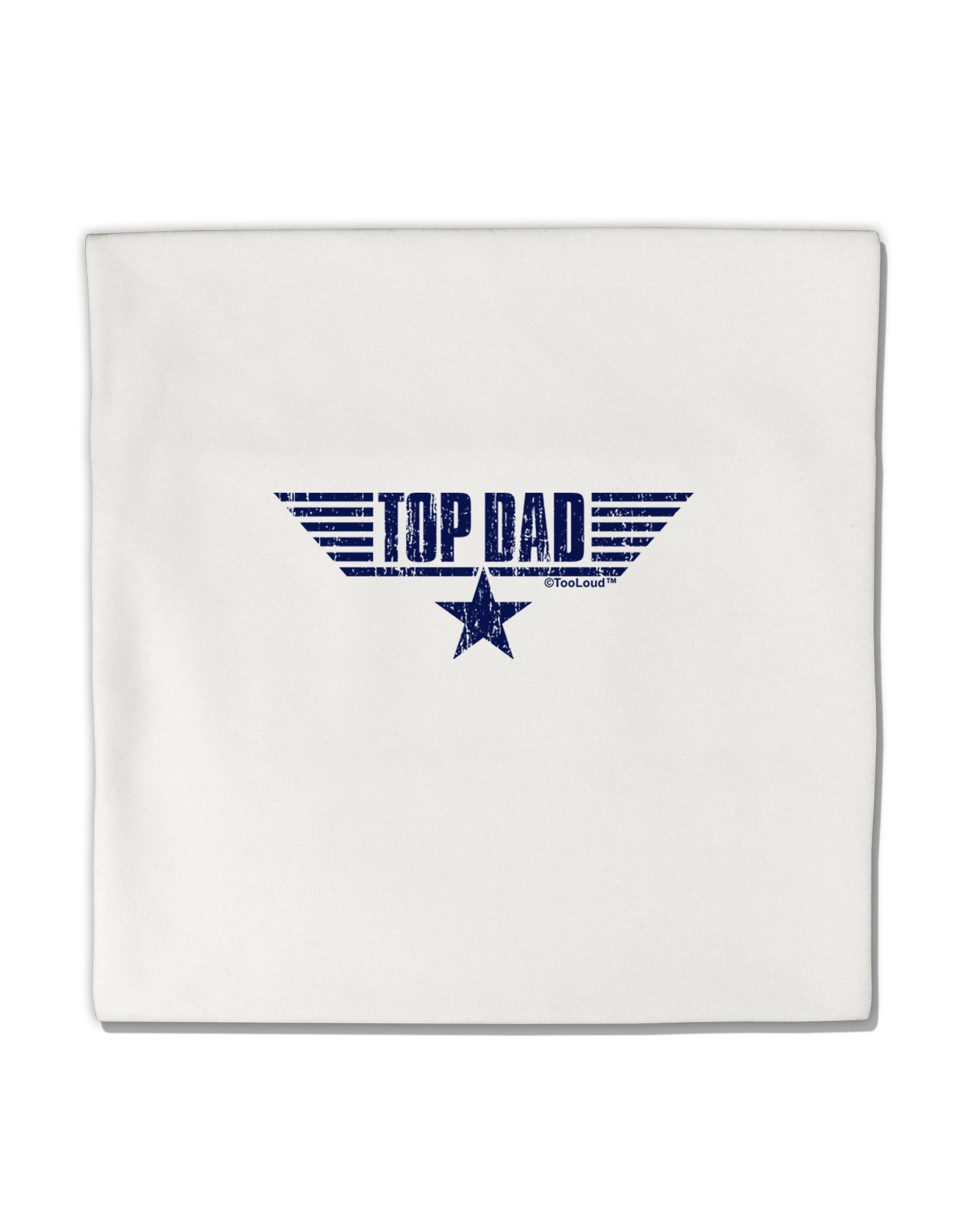 Top Dad Father's Day Micro Fleece 14"x14" Pillow Sham-Pillow Sham-TooLoud-White-Davson Sales