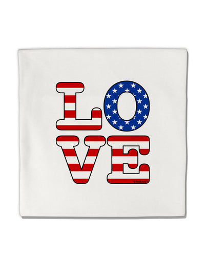 American Love Design Micro Fleece 14&#x22;x14&#x22; Pillow Sham by TooLoud-Pillow Sham-TooLoud-White-Davson Sales