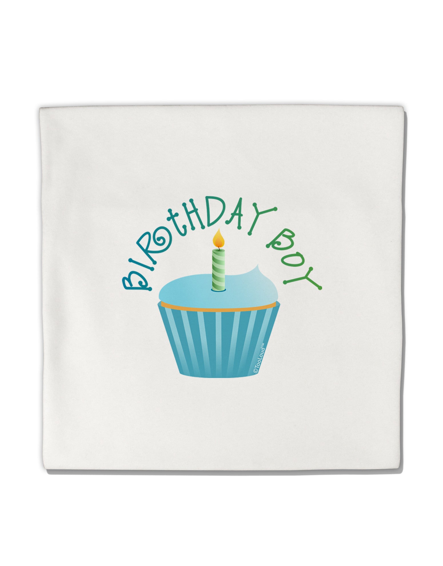 Birthday Boy - Candle Cupcake Micro Fleece 14&#x22;x14&#x22; Pillow Sham by TooLoud-Pillow Sham-TooLoud-White-Davson Sales