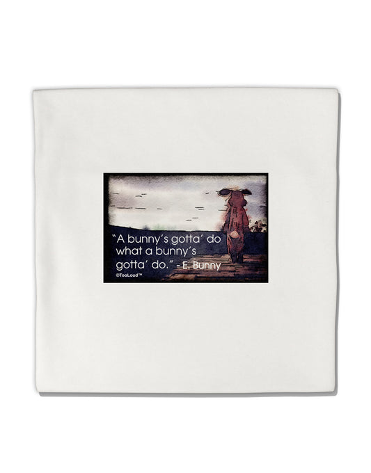 A Bunny's Gotta Do - Easter Bunny Micro Fleece 14&#x22;x14&#x22; Pillow Sham by TooLoud-Pillow Sham-TooLoud-White-Davson Sales