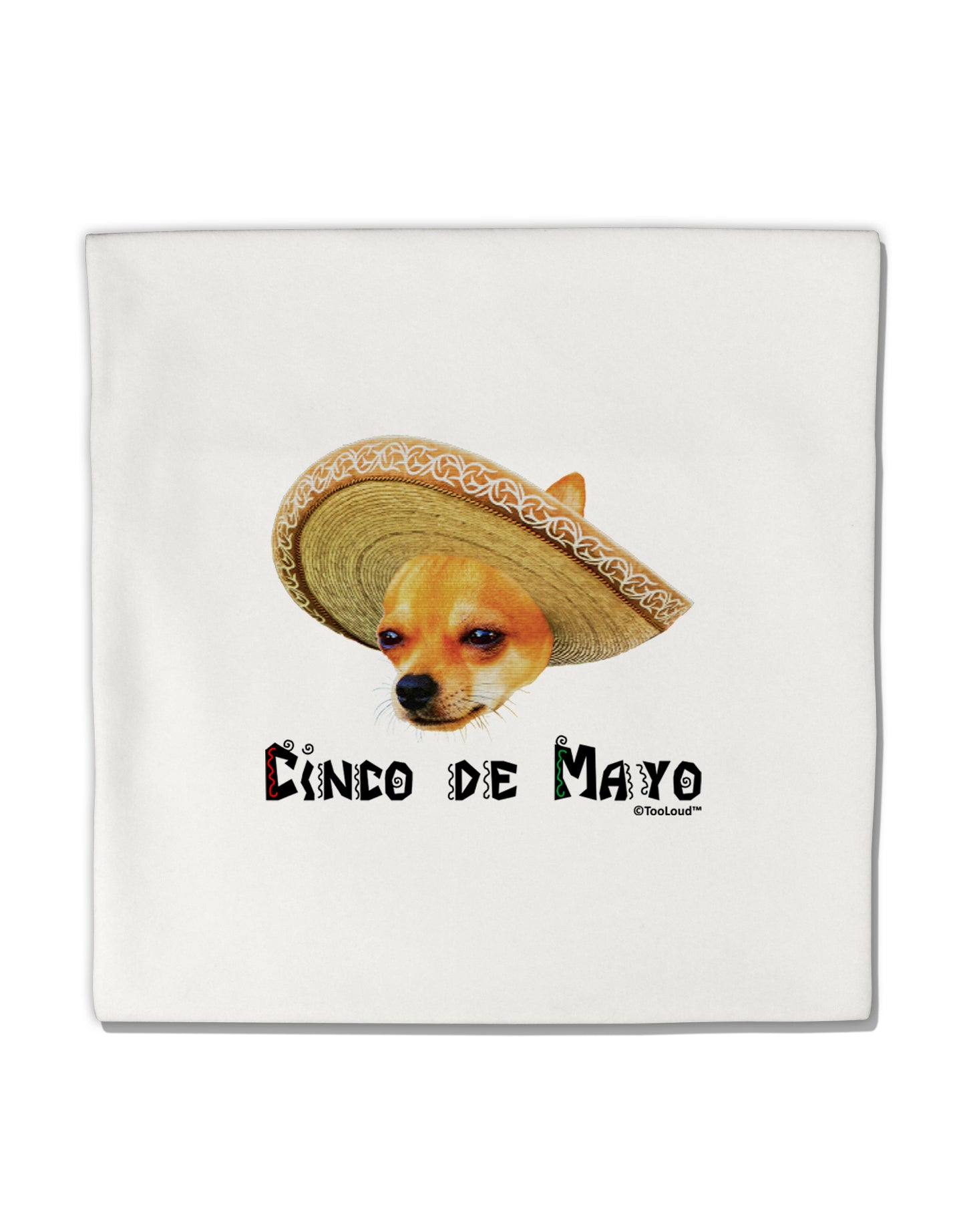 Chihuahua Dog with Sombrero - Cinco de Mayo Micro Fleece 14&#x22;x14&#x22; Pillow Sham by TooLoud-Pillow Sham-TooLoud-White-Davson Sales