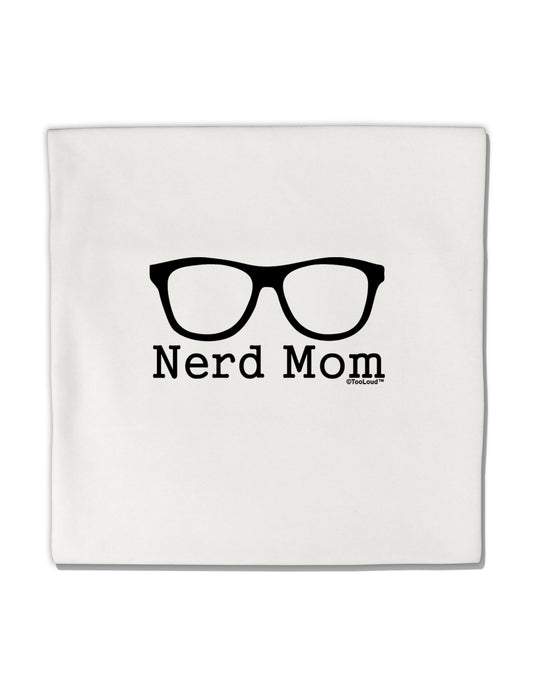 Nerd Mom - Glasses Micro Fleece 14&#x22;x14&#x22; Pillow Sham by TooLoud-Pillow Sham-TooLoud-White-Davson Sales