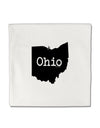 Ohio - United States Shape Micro Fleece 14&#x22;x14&#x22; Pillow Sham by TooLoud-Pillow Sham-TooLoud-White-Davson Sales