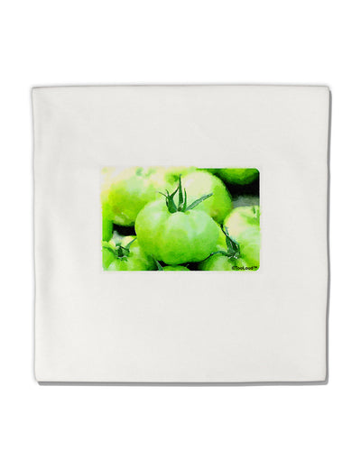 Watercolor Green Tomatoes Micro Fleece 14&#x22;x14&#x22; Pillow Sham-Pillow Sham-TooLoud-White-Davson Sales