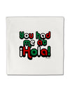 You Had Me at Hola - Mexican Flag Colors Micro Fleece 14&#x22;x14&#x22; Pillow Sham by TooLoud-Pillow Sham-TooLoud-White-Davson Sales