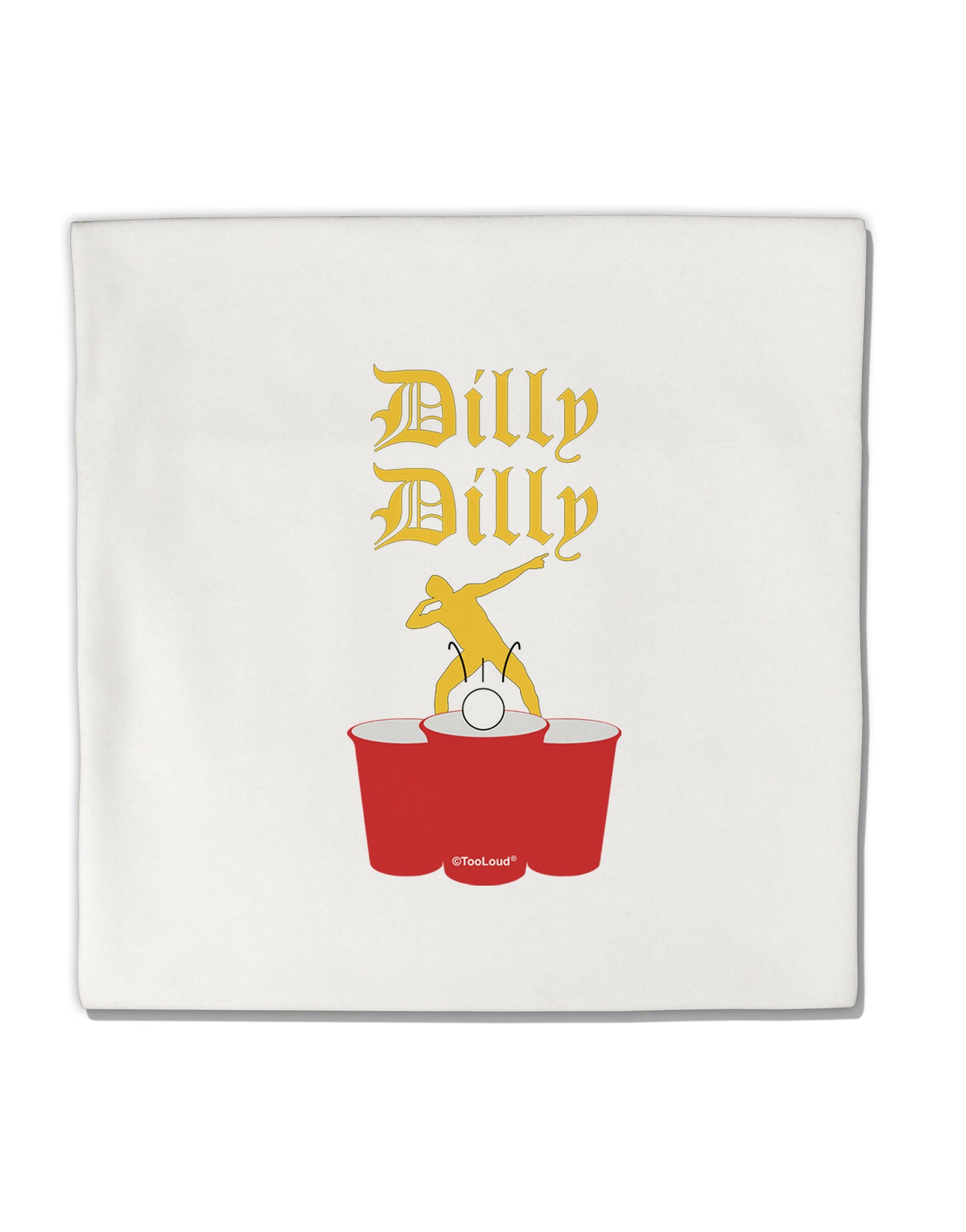 Dilly Dilly Funny Beer Micro Fleece 14&#x22;x14&#x22; Pillow Sham by TooLoud-Pillow Sham-TooLoud-White-Davson Sales