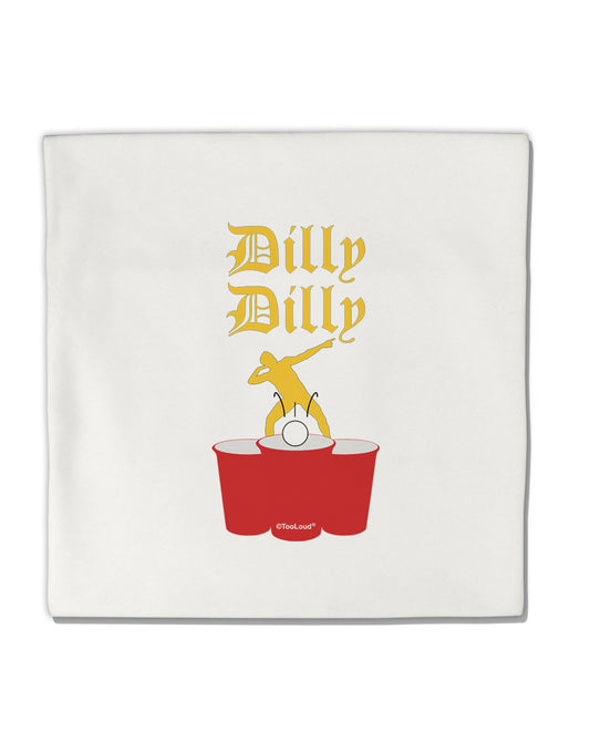 Dilly Dilly Funny Beer Micro Fleece 14&#x22;x14&#x22; Pillow Sham by TooLoud-Pillow Sham-TooLoud-White-Davson Sales