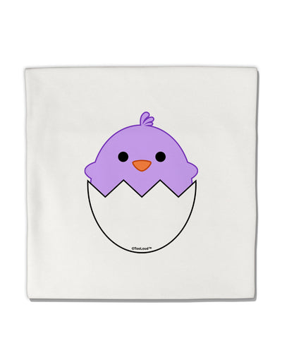 Cute Hatching Chick - Purple Micro Fleece 14&#x22;x14&#x22; Pillow Sham by TooLoud-Pillow Sham-TooLoud-White-Davson Sales