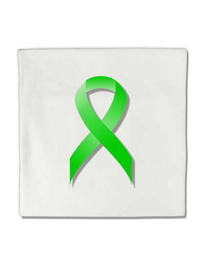 Lyme Disease Awareness Ribbon - Lime Green Micro Fleece 14&#x22;x14&#x22; Pillow Sham-Pillow Sham-TooLoud-White-Davson Sales