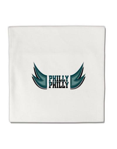 Philly Philly Funny Beer Drinking Micro Fleece 14&#x22;x14&#x22; Pillow Sham by TooLoud-Pillow Sham-TooLoud-White-Davson Sales