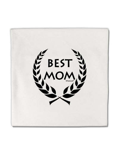 Best Mom - Wreath Design Micro Fleece 14&#x22;x14&#x22; Pillow Sham by TooLoud-Pillow Sham-TooLoud-White-Davson Sales