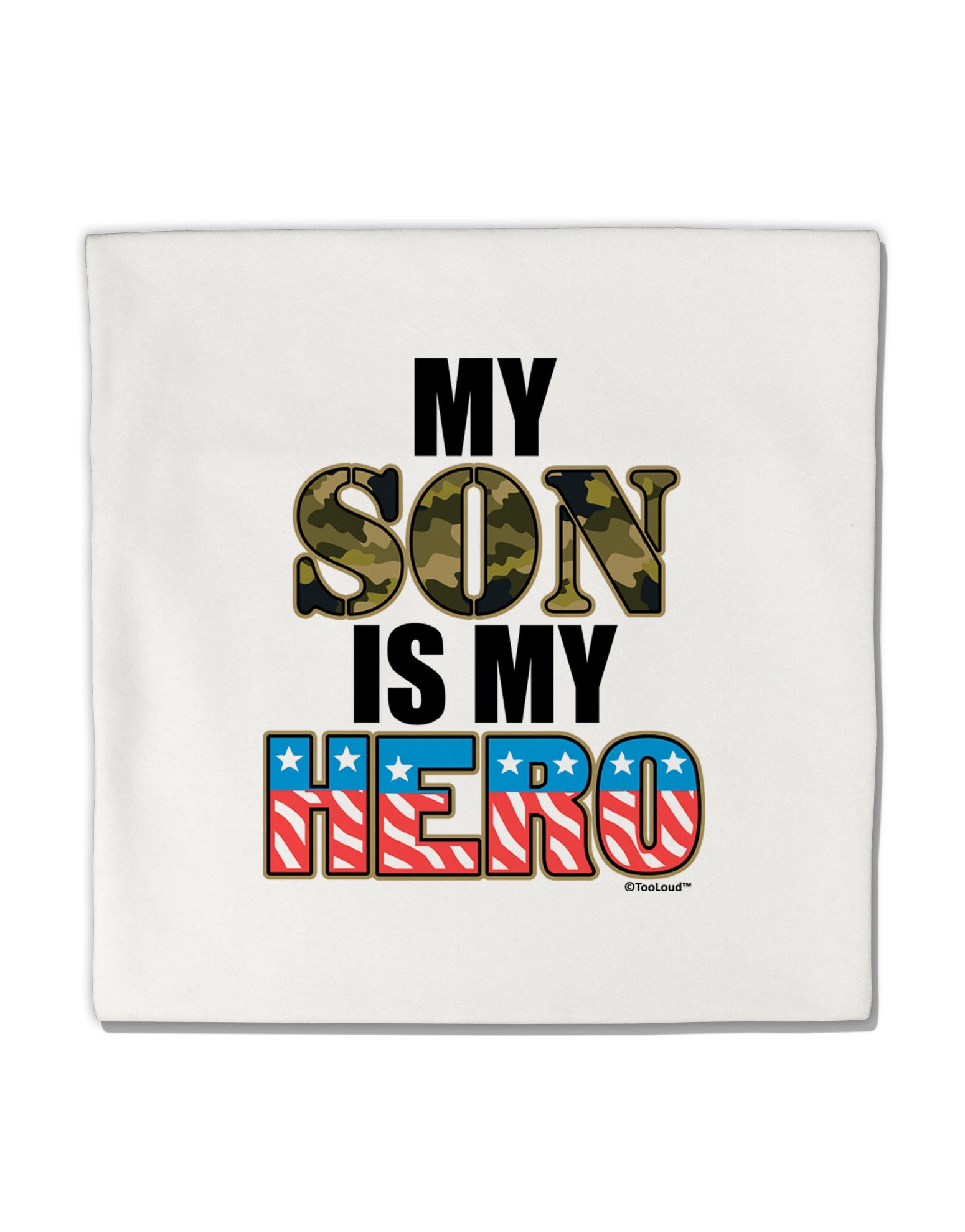 My Son is My Hero - Armed Forces Micro Fleece 14"x14" Pillow Sham by TooLoud-Pillow Sham-TooLoud-White-Davson Sales
