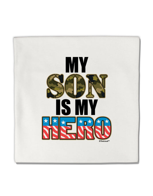My Son is My Hero - Armed Forces Micro Fleece 14"x14" Pillow Sham by TooLoud-Pillow Sham-TooLoud-White-Davson Sales