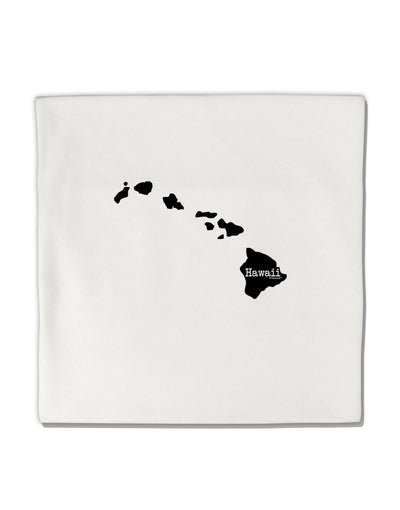 Hawaii - United States Shape Micro Fleece 14&#x22;x14&#x22; Pillow Sham-Pillow Sham-TooLoud-White-Davson Sales