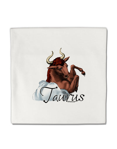 Taurus Color Illustration Micro Fleece 14&#x22;x14&#x22; Pillow Sham-Pillow Sham-TooLoud-White-Davson Sales