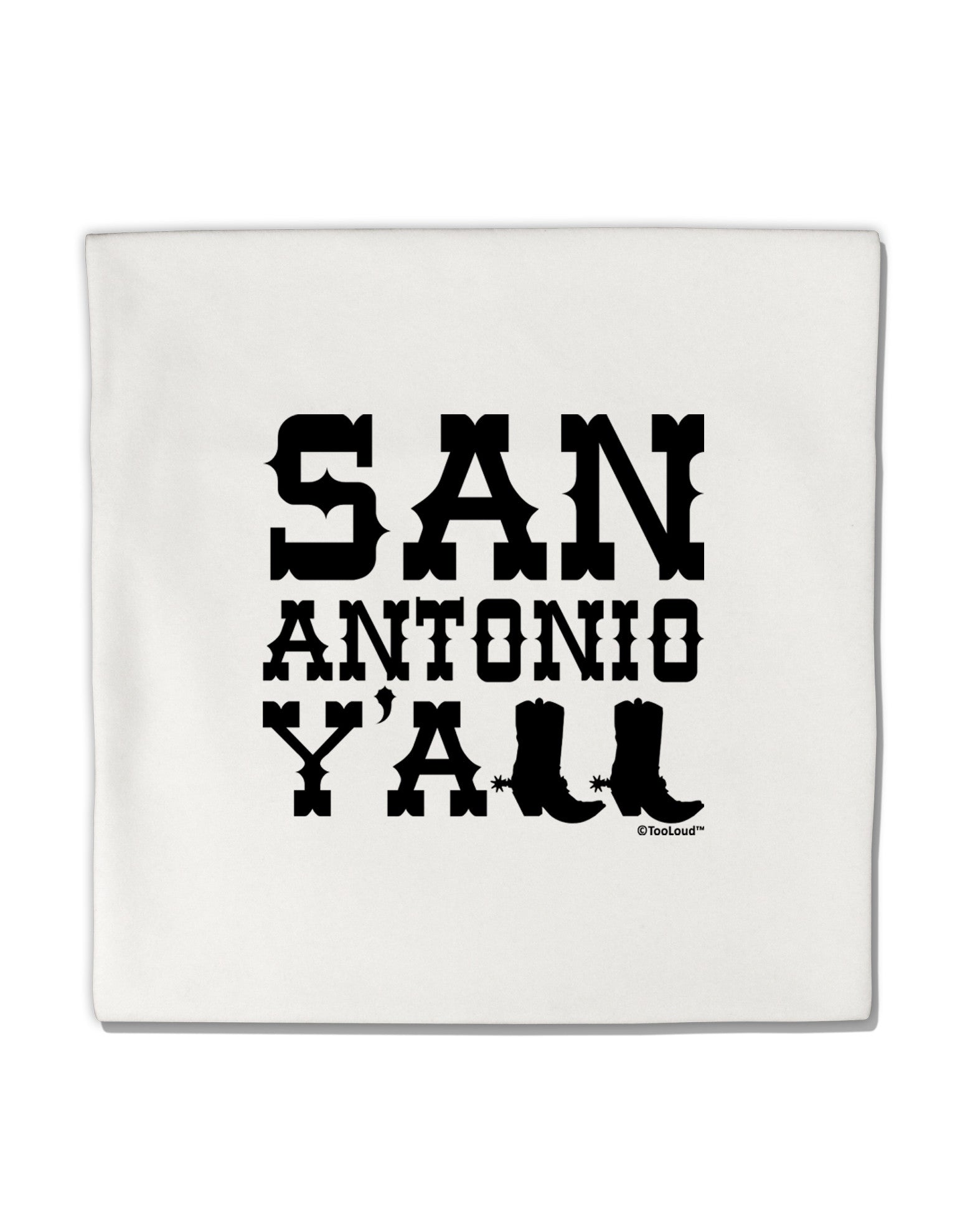San Antonio Y'all - Boots - Texas Pride Micro Fleece 14"x14" Pillow Sham by TooLoud-Pillow Sham-TooLoud-White-Davson Sales