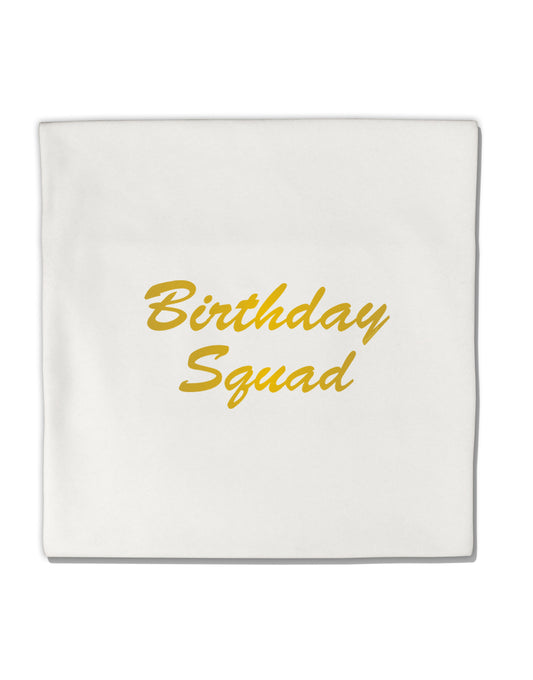 Birthday Squad Text Micro Fleece 14&#x22;x14&#x22; Pillow Sham by TooLoud-TooLoud-White-Davson Sales