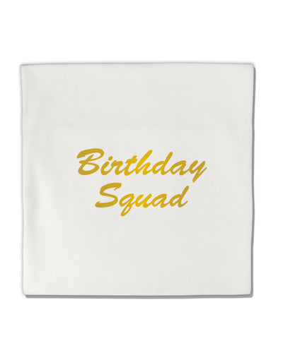 Birthday Squad Text Micro Fleece 14&#x22;x14&#x22; Pillow Sham by TooLoud-TooLoud-White-Davson Sales