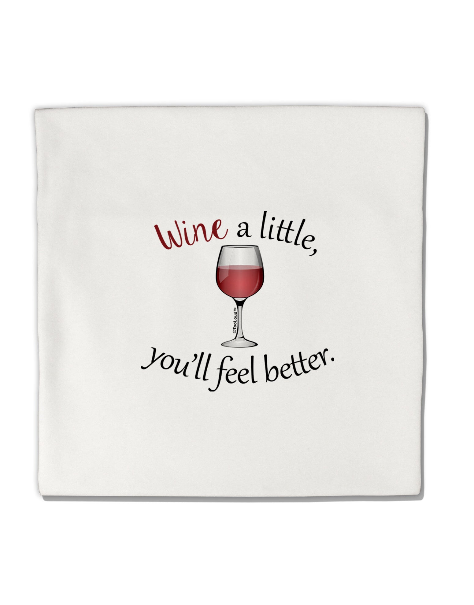 Wine a Little Micro Fleece 14&#x22;x14&#x22; Pillow Sham by TooLoud-Pillow Sham-TooLoud-White-Davson Sales