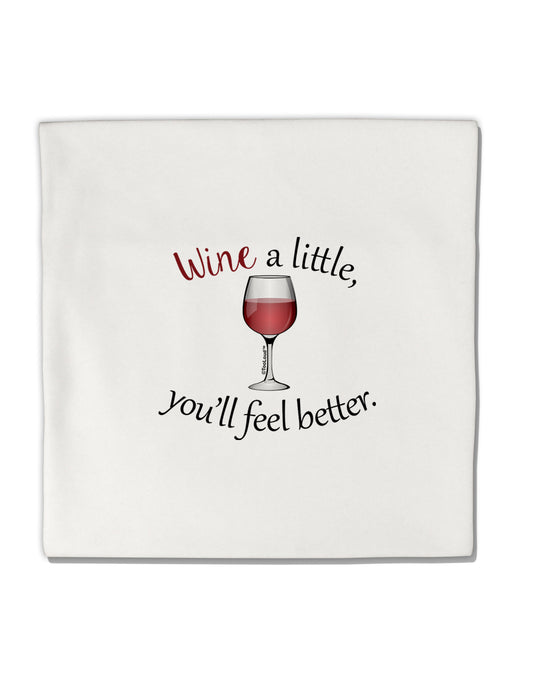 Wine a Little Micro Fleece 14&#x22;x14&#x22; Pillow Sham by TooLoud-Pillow Sham-TooLoud-White-Davson Sales