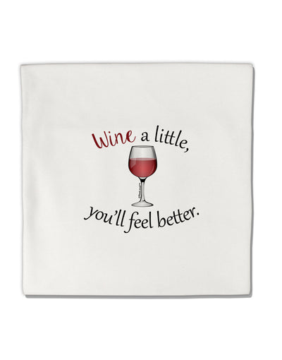 Wine a Little Micro Fleece 14&#x22;x14&#x22; Pillow Sham by TooLoud-Pillow Sham-TooLoud-White-Davson Sales