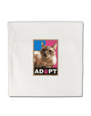 Adopt Cute Kitty Cat Adoption Micro Fleece 14&#x22;x14&#x22; Pillow Sham-Pillow Sham-TooLoud-White-Davson Sales