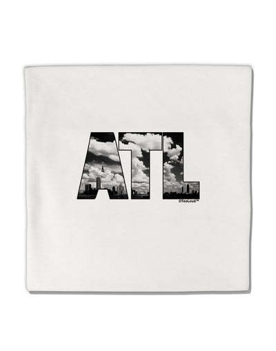 ATL Atlanta Text Micro Fleece 14&#x22;x14&#x22; Pillow Sham by TooLoud-Pillow Sham-TooLoud-White-Davson Sales