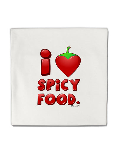 I Heart Spicy Food Micro Fleece 14&#x22;x14&#x22; Pillow Sham-Pillow Sham-TooLoud-White-Davson Sales