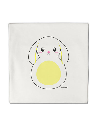 Cute Bunny with Floppy Ears - Yellow Micro Fleece 14&#x22;x14&#x22; Pillow Sham by TooLoud-Pillow Sham-TooLoud-White-Davson Sales