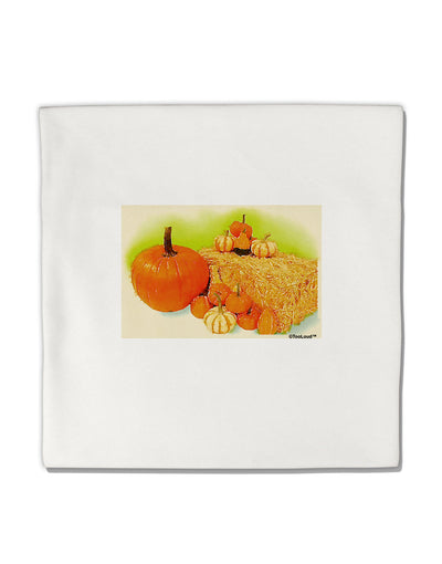 Fall Pumpkin Scene Micro Fleece 14&#x22;x14&#x22; Pillow Sham-Pillow Sham-TooLoud-White-Davson Sales