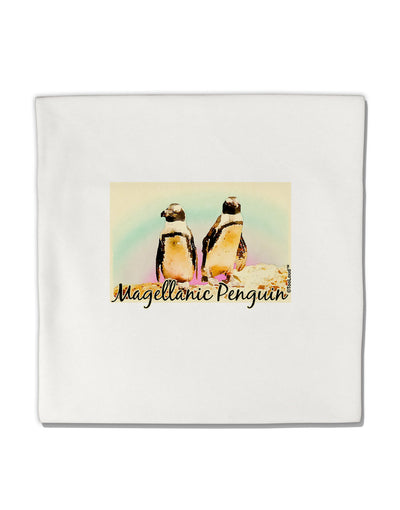 Magellanic Penguin Text Micro Fleece 14&#x22;x14&#x22; Pillow Sham-Pillow Sham-TooLoud-White-Davson Sales