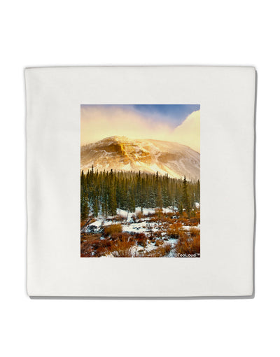 Nature Photography - Mountain Glow Micro Fleece 14&#x22;x14&#x22; Pillow Sham by TooLoud-TooLoud-White-Davson Sales