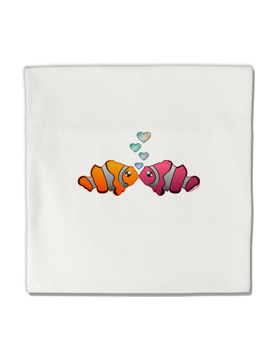 Kissy Clownfish Micro Fleece 14&#x22;x14&#x22; Pillow Sham-Pillow Sham-TooLoud-White-Davson Sales