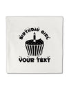 Personalized Birthday Girl Cupcake -Customizable- Name Micro Fleece 14&#x22;x14&#x22; Pillow Sham-Pillow Sham-TooLoud-White-Davson Sales