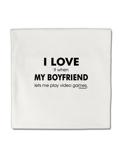 I Love My Boyfriend Videogames Micro Fleece 14&#x22;x14&#x22; Pillow Sham-Pillow Sham-TooLoud-White-Davson Sales