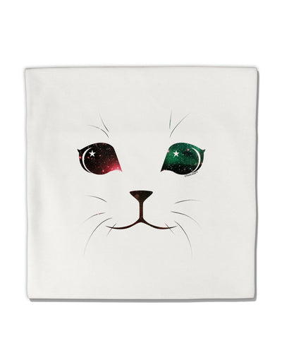 Adorable Space Cat Micro Fleece 14&#x22;x14&#x22; Pillow Sham by TooLoud-Pillow Sham-TooLoud-White-Davson Sales