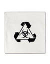 Recycle Biohazard Sign Black and White Micro Fleece 14&#x22;x14&#x22; Pillow Sham by TooLoud-Pillow Sham-TooLoud-White-Davson Sales