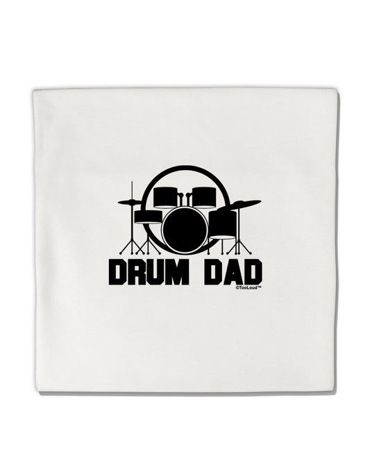 Drum Dad Micro Fleece 14&#x22;x14&#x22; Pillow Sham by TooLoud-Pillow Sham-TooLoud-White-Davson Sales
