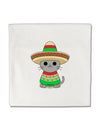 Cat with Sombrero and Poncho Micro Fleece 14&#x22;x14&#x22; Pillow Sham by TooLoud-Pillow Sham-TooLoud-White-Davson Sales