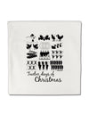 TooLoud Twelve Days of Christmas Text Micro Fleece 14&#x22;x14&#x22; Pillow Sham-Pillow Sham-TooLoud-White-Davson Sales