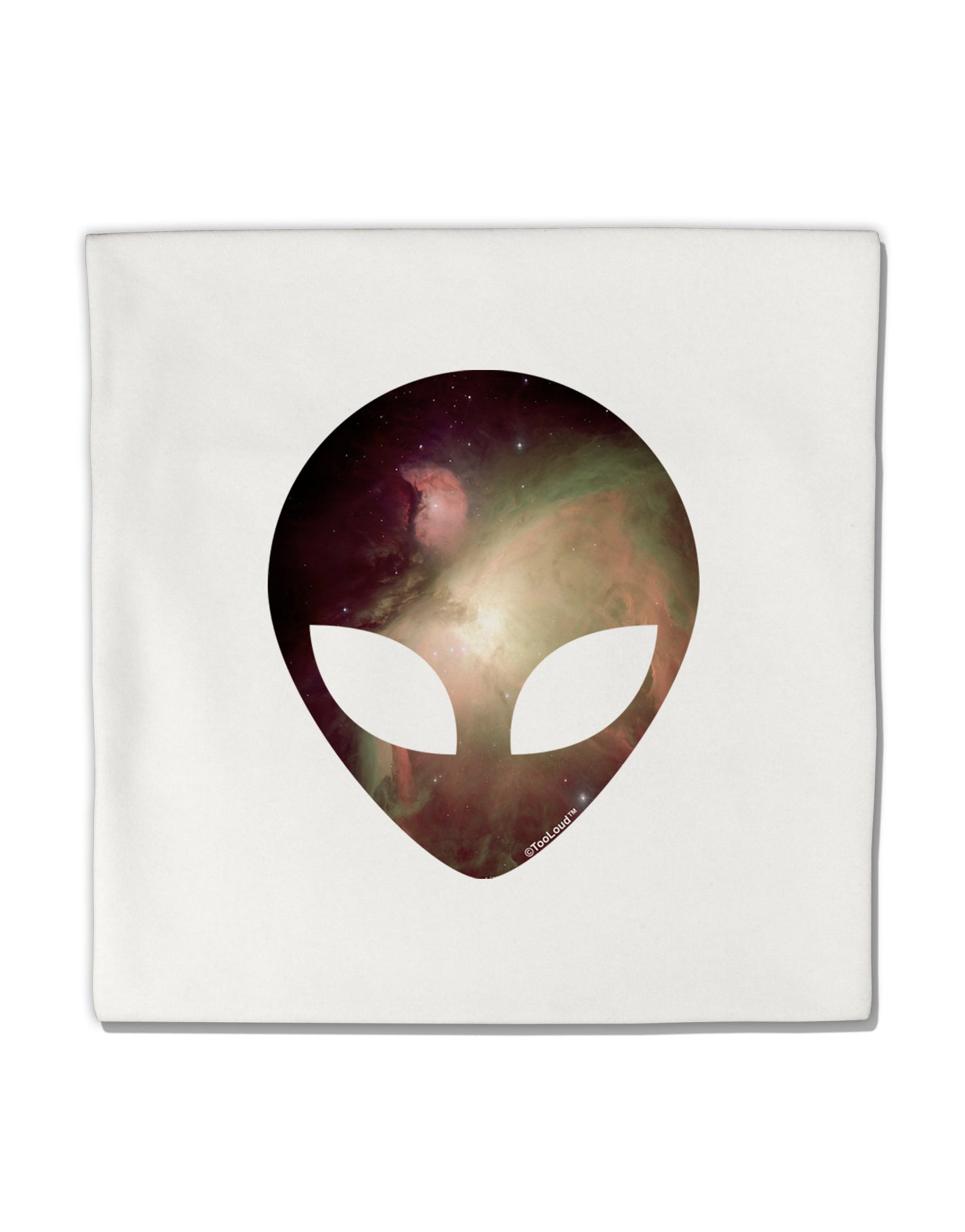 Extraterrestrial Face - Space #2 Micro Fleece 14&#x22;x14&#x22; Pillow Sham by TooLoud-Pillow Sham-TooLoud-White-Davson Sales