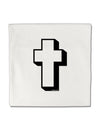 Simple Cross Design Black Micro Fleece 14&#x22;x14&#x22; Pillow Sham by TooLoud-Pillow Sham-TooLoud-White-Davson Sales