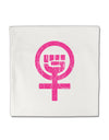 Pink Distressed Feminism Symbol Micro Fleece 14&#x22;x14&#x22; Pillow Sham-Pillow Sham-TooLoud-White-Davson Sales